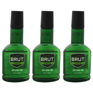 Splash-On Original Fragrance - Pack of 3 by Brut for Men 3.5 oz Splash